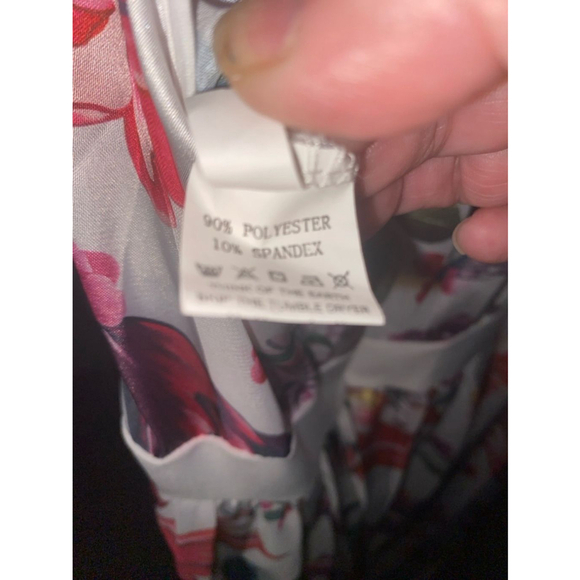 Women's Nasty Gal Floral Maxi Dress Size 12 Black Pink - Picture 3 of 8